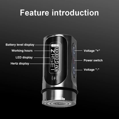 Glossy Green Rechargeable Tattoo Pen for Professional Artists