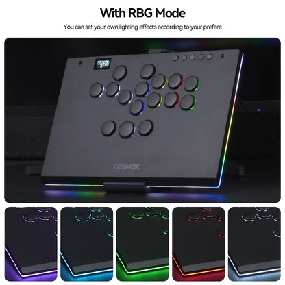 Stickless Fighting Game Arcade Controller with RGB Lighting