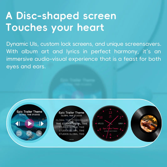 Pink Portable HiFi Music Player Dual DAC Bluetooth 5.4 Touchscreen