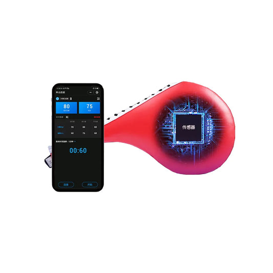 Red Taekwondo Impact Training Pad with Power Meter
