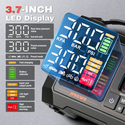 Rechargeable Car Tyre Inflator 24000mAh Air Compressor