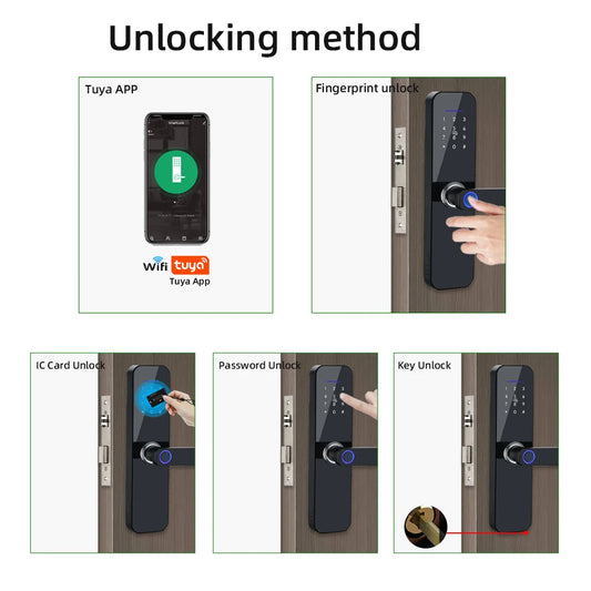 Keyless Entry Smart Lock Tuya WiFi Fingerprint IP65 Waterproof
