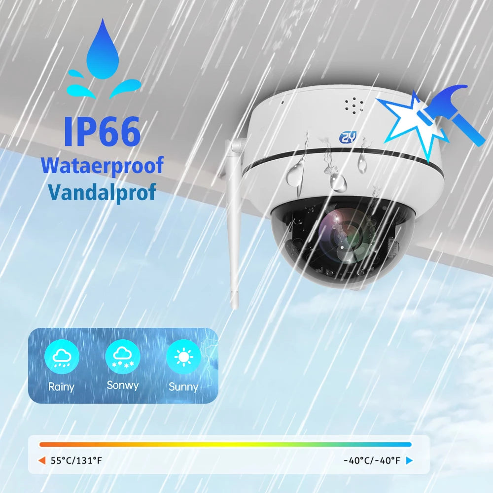 5MP Dome Camera Smart Home Tracking with 128GB Memory
