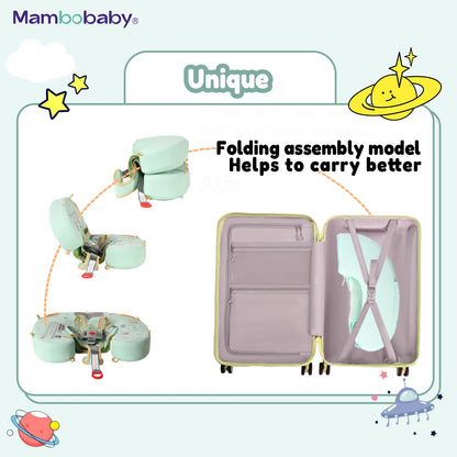 Foldable Baby Pool Float Pink with Sun Shade