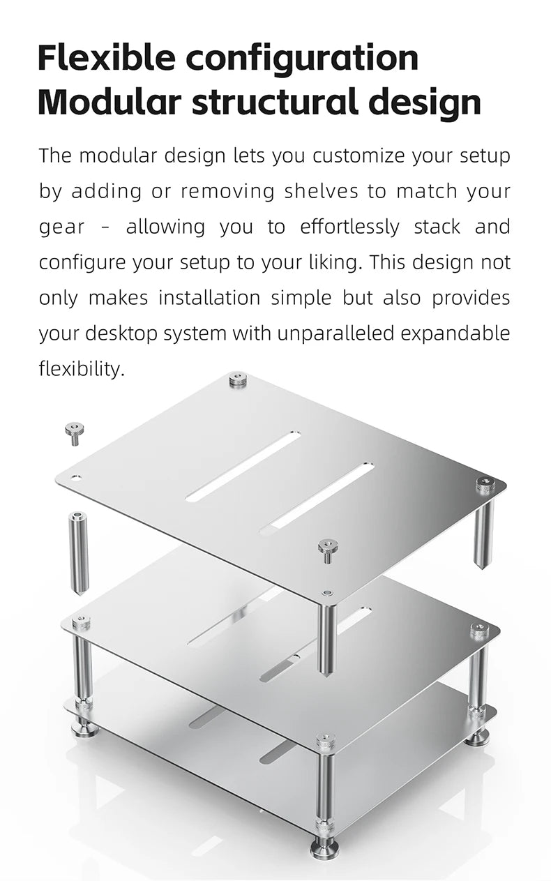 Modular Desktop HiFi Equipment Rack CD Decoder Amplifier Stand