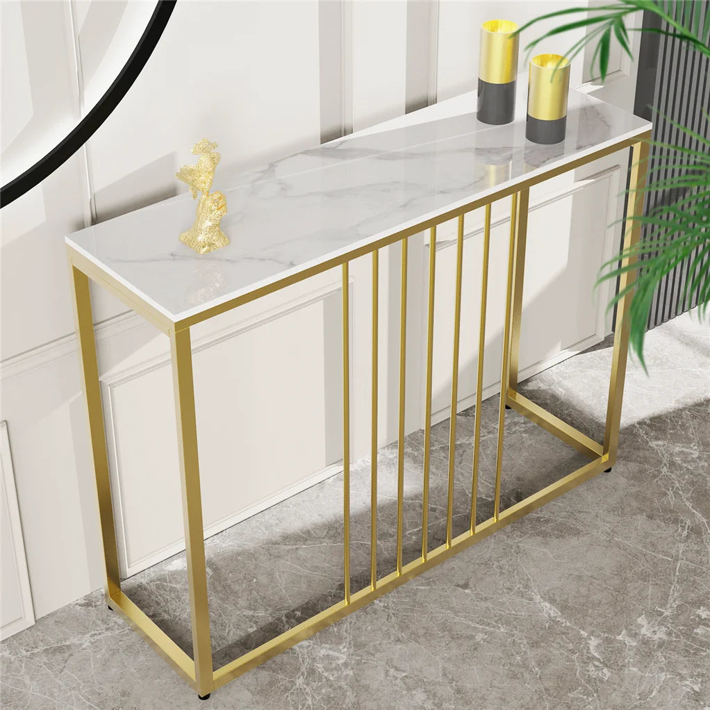 Minimalist Console Table 120cm Metal Frame Side Table