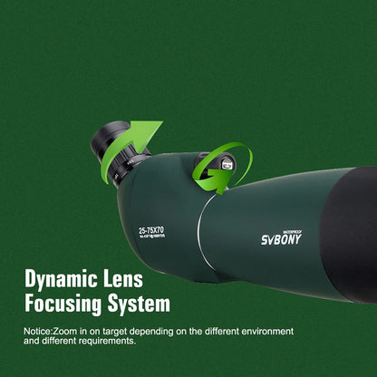 Powerful 25-75x70 Zoom Monocular Scope Black Adapter
