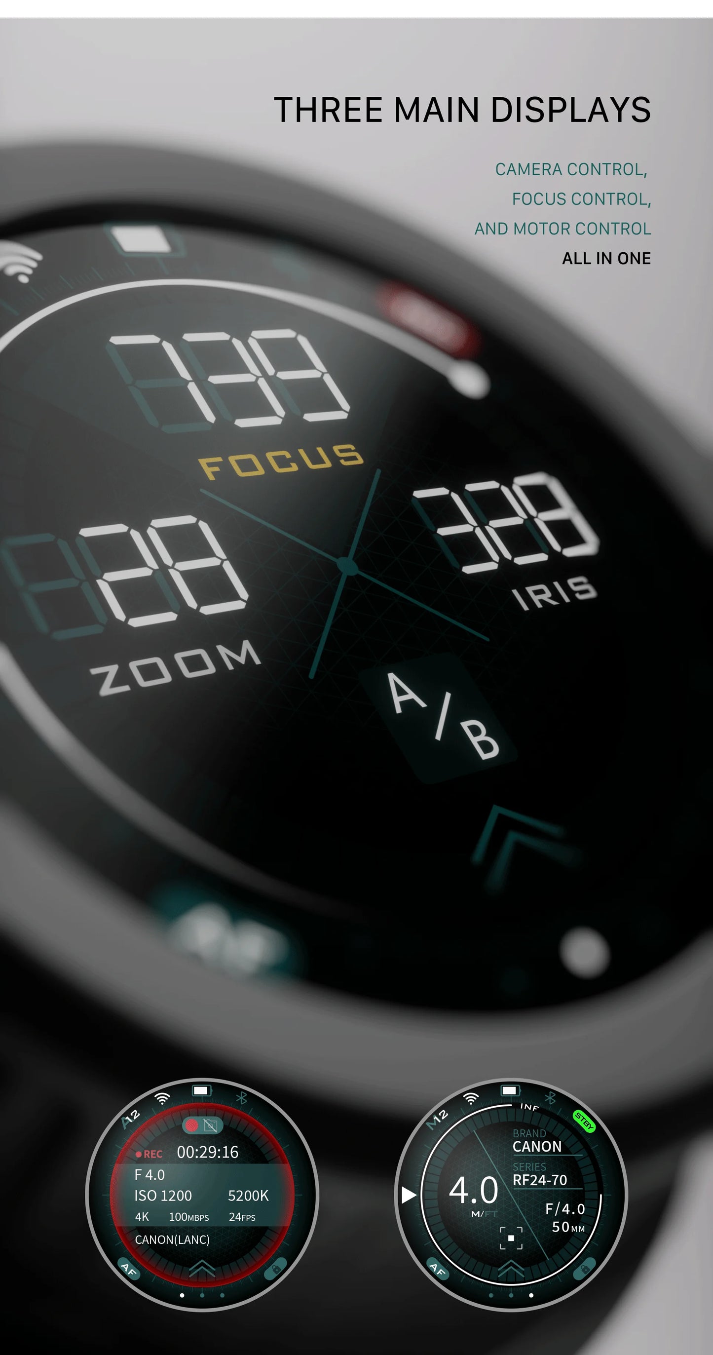 Wireless Lens Control Motor for Camera & Gimbal