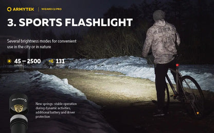 Armytek Wizard C2 Pro White Light LED Torch USB