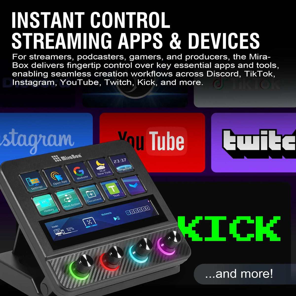 10-Key Stream Deck Macro Pad for OBS Streaming