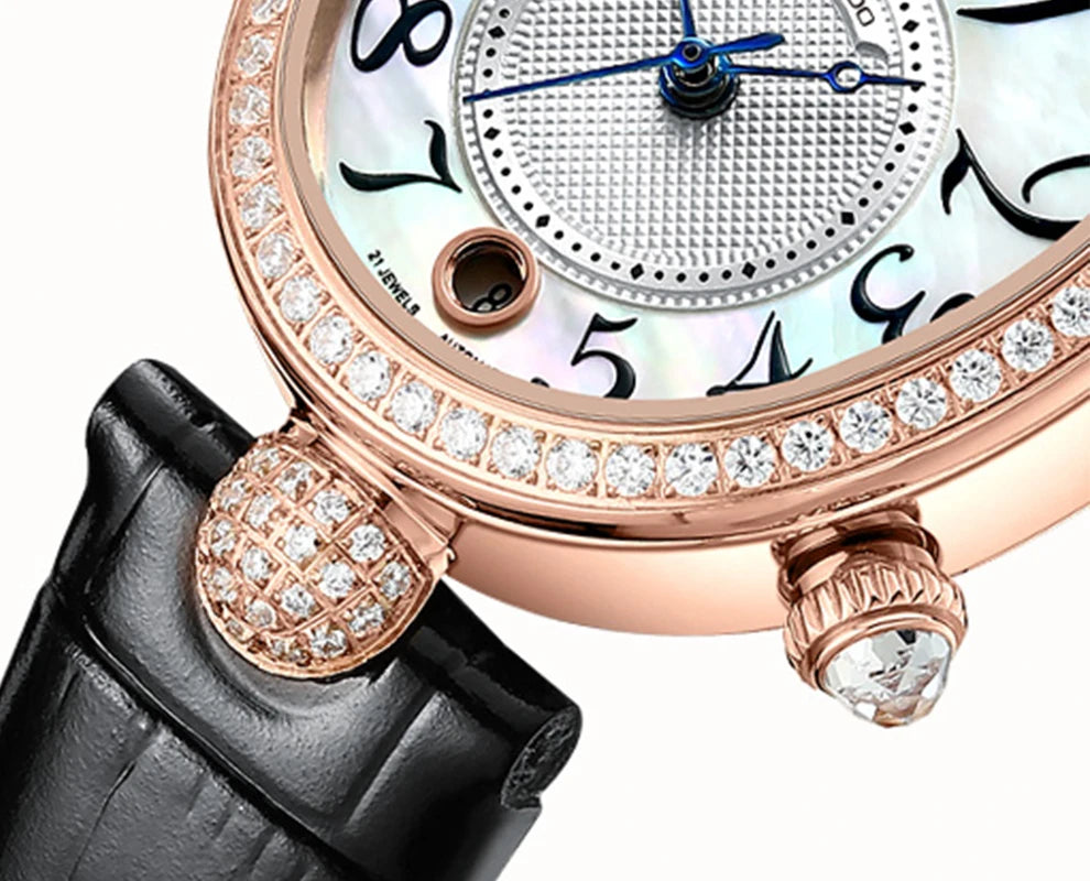 Oval Dial Sapphire Crystal Watch for Women