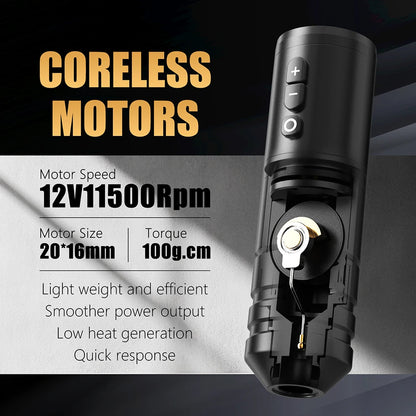 Cordless Tattoo Machine Kit Powerful Motor