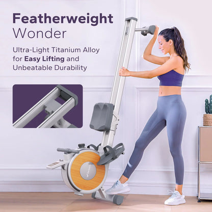 Magnetic Rowing Machine 16-Level Quiet Resistance Dual Rail