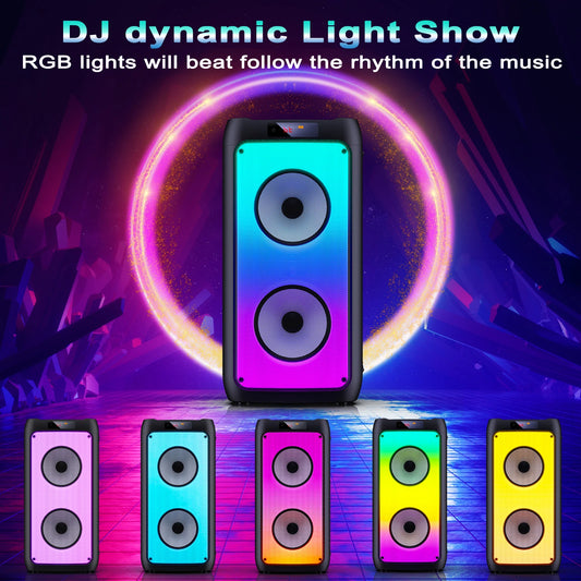 Wireless Home Karaoke Party Speaker with LED Lights