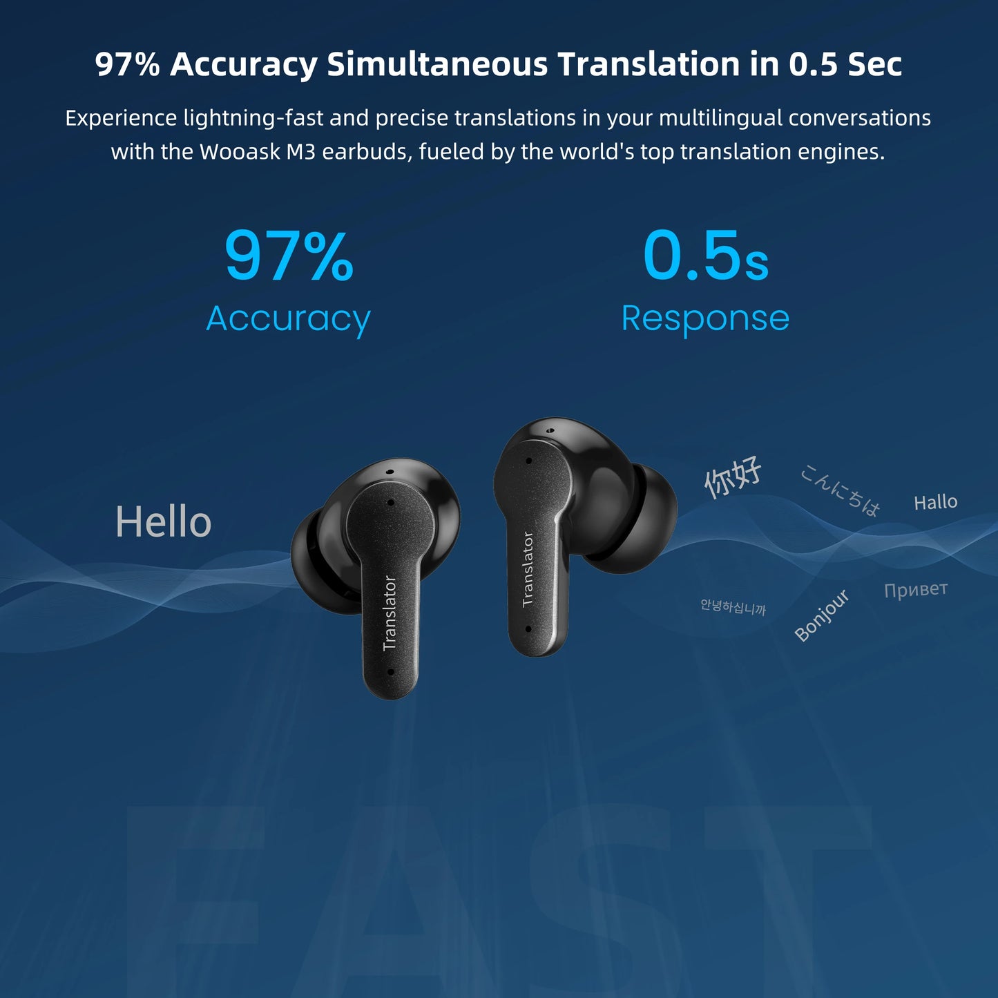Portable Offline Language Translator Earbuds