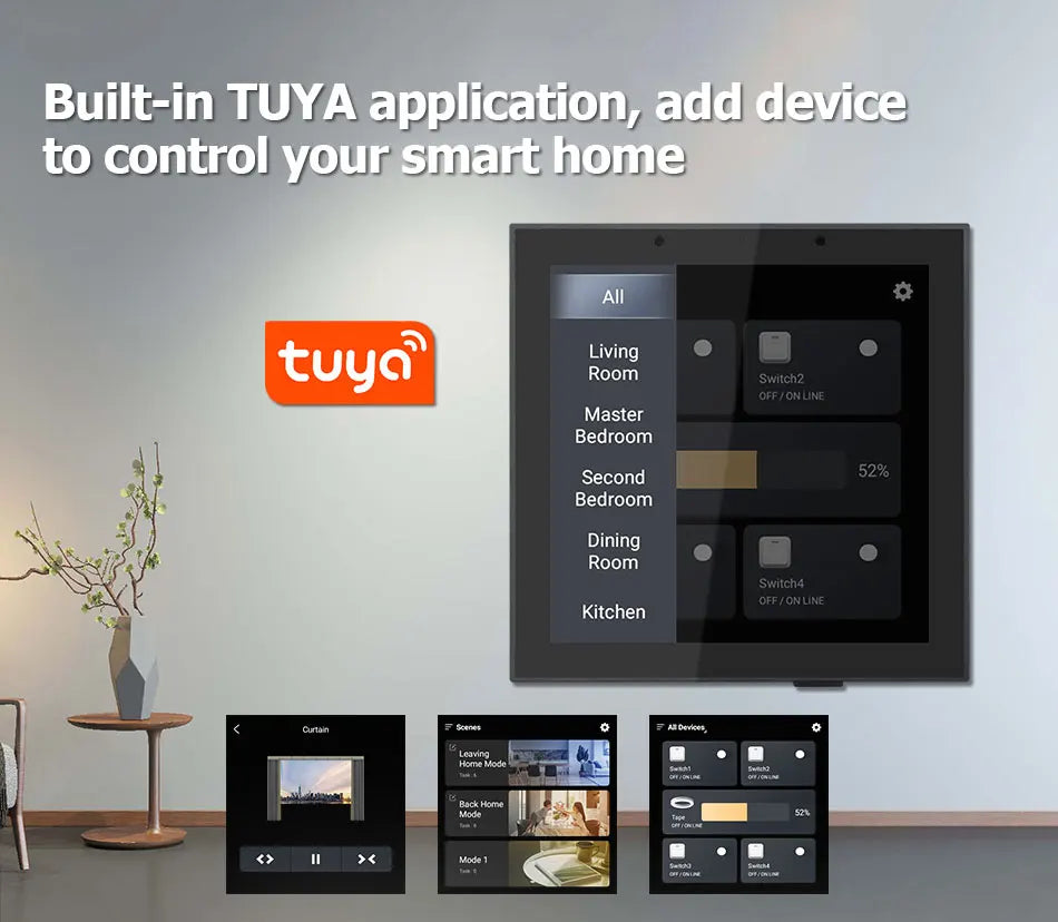 4-Inch Smart Wall Amplifier with WiFi Android 11 & Alexa