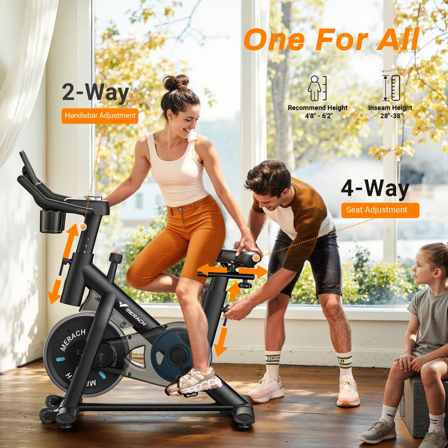 Indoor Exercise Bike with Tablet Mount & Low Noise