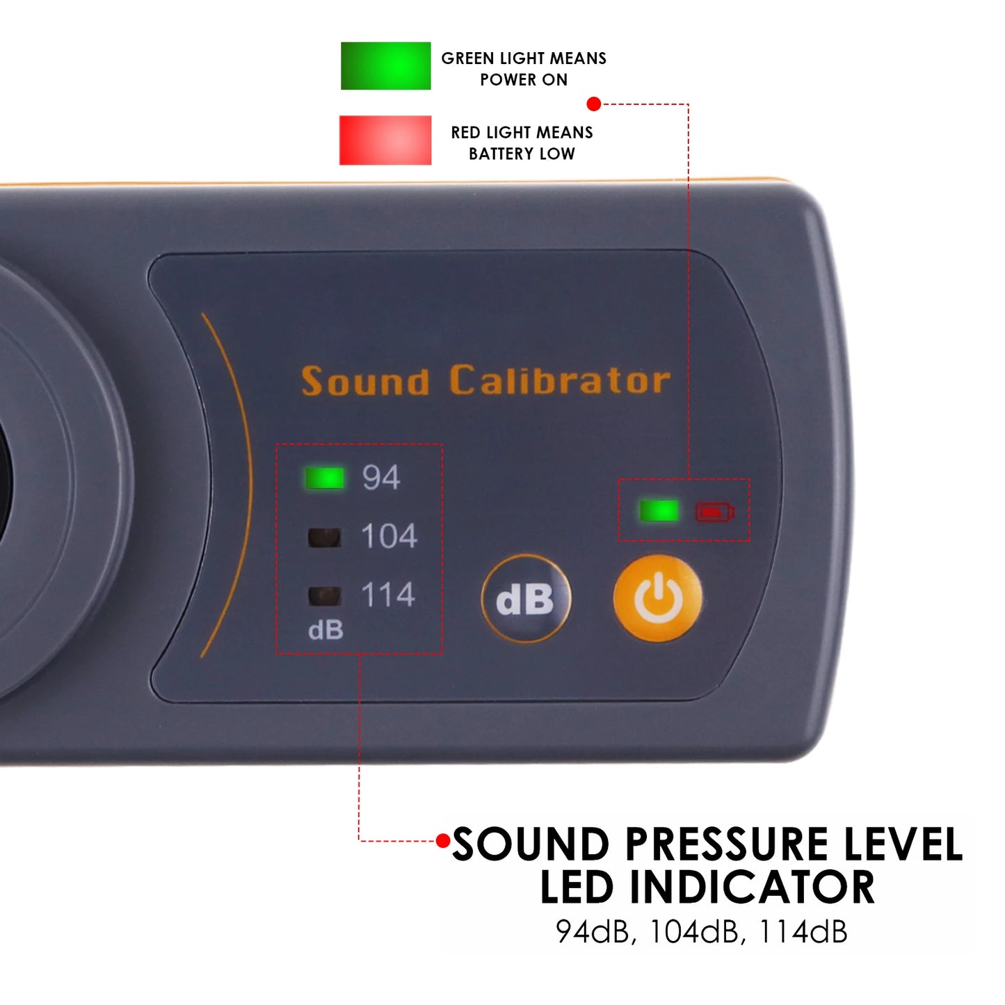 High-Accuracy 114dB/94dB Sound Level Calibrator