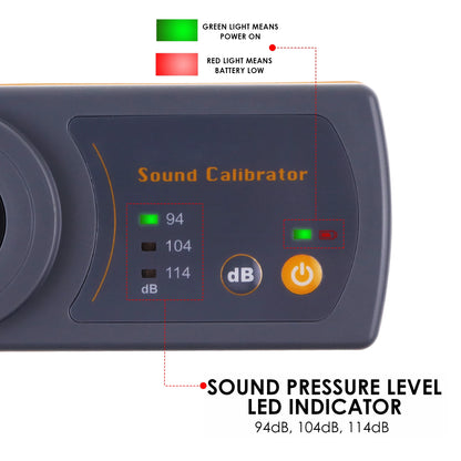 High-Accuracy 114dB/94dB Sound Level Calibrator