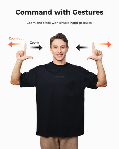 4K AI Tracking Webcam with Gesture Control and Microphone