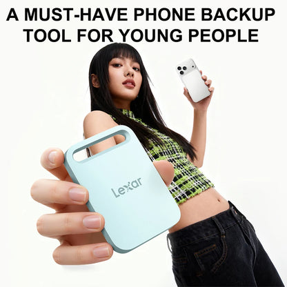 High-Speed Green Portable External SSD