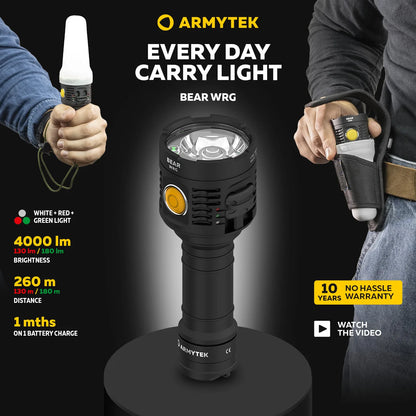Portable 21700 LED Torch with Magnet & USB Charging
