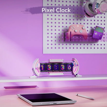 Gaming Digital Clock with DIY Pixel Display