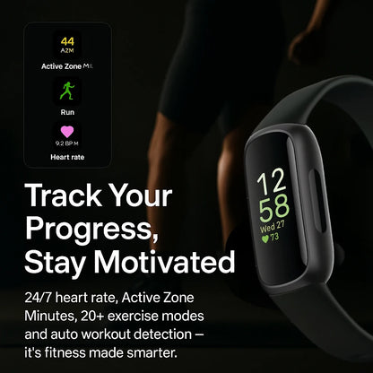 Smart Fitness Tracker with Colour Touch Screen and Heart Rate