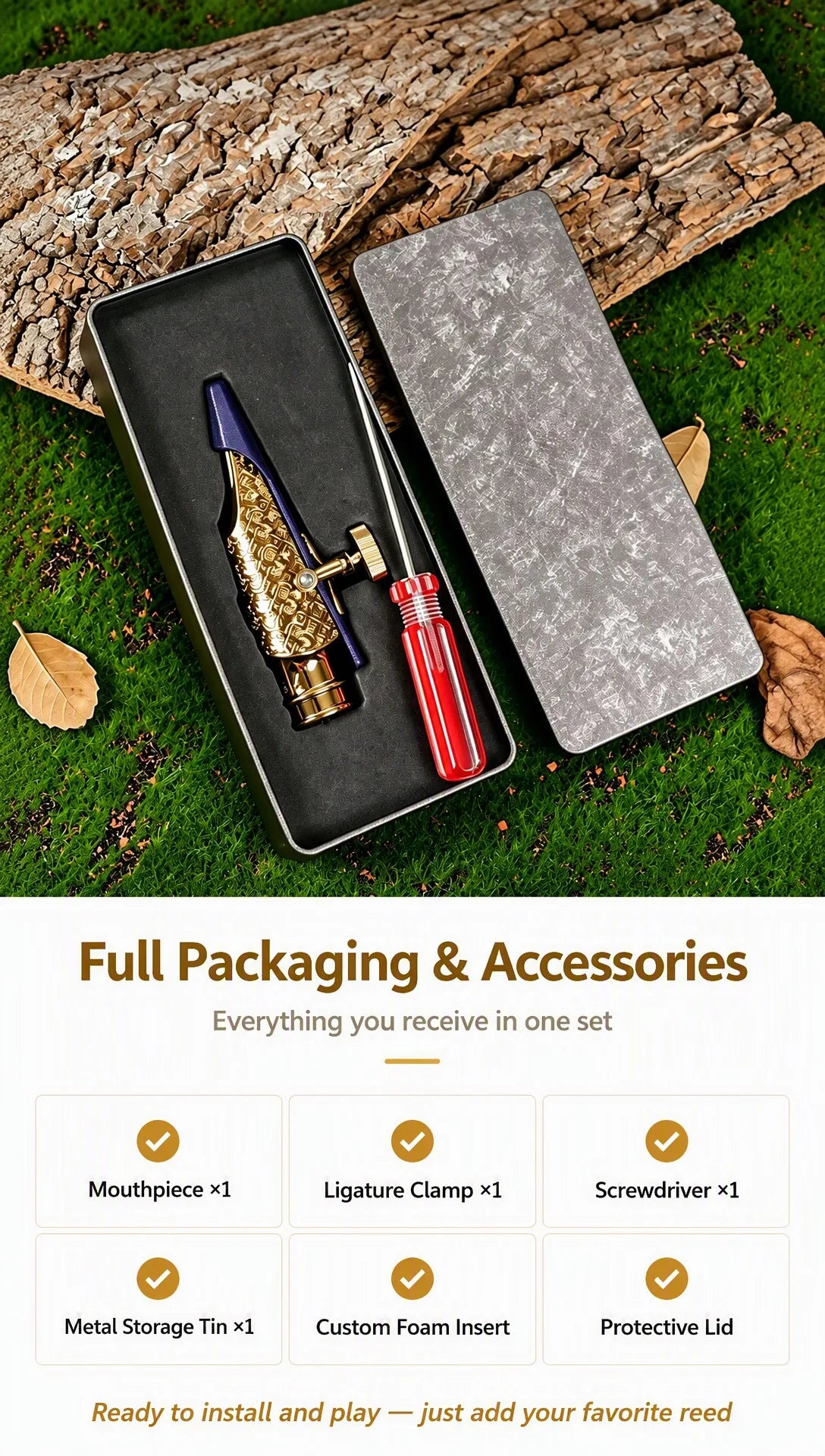 Professional Alto Saxophone Brass Mouthpiece No.7