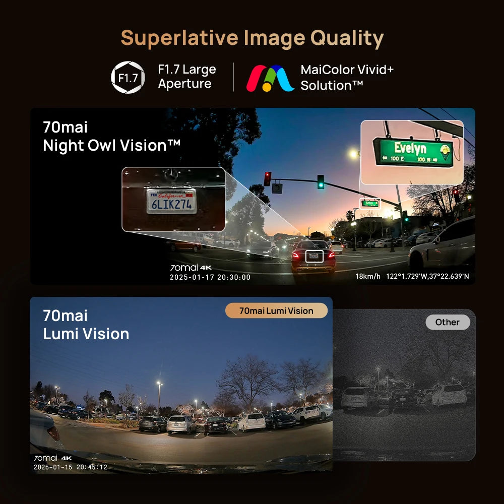 3-Channel 4K Dash Cam 4G GPS Live View 512GB