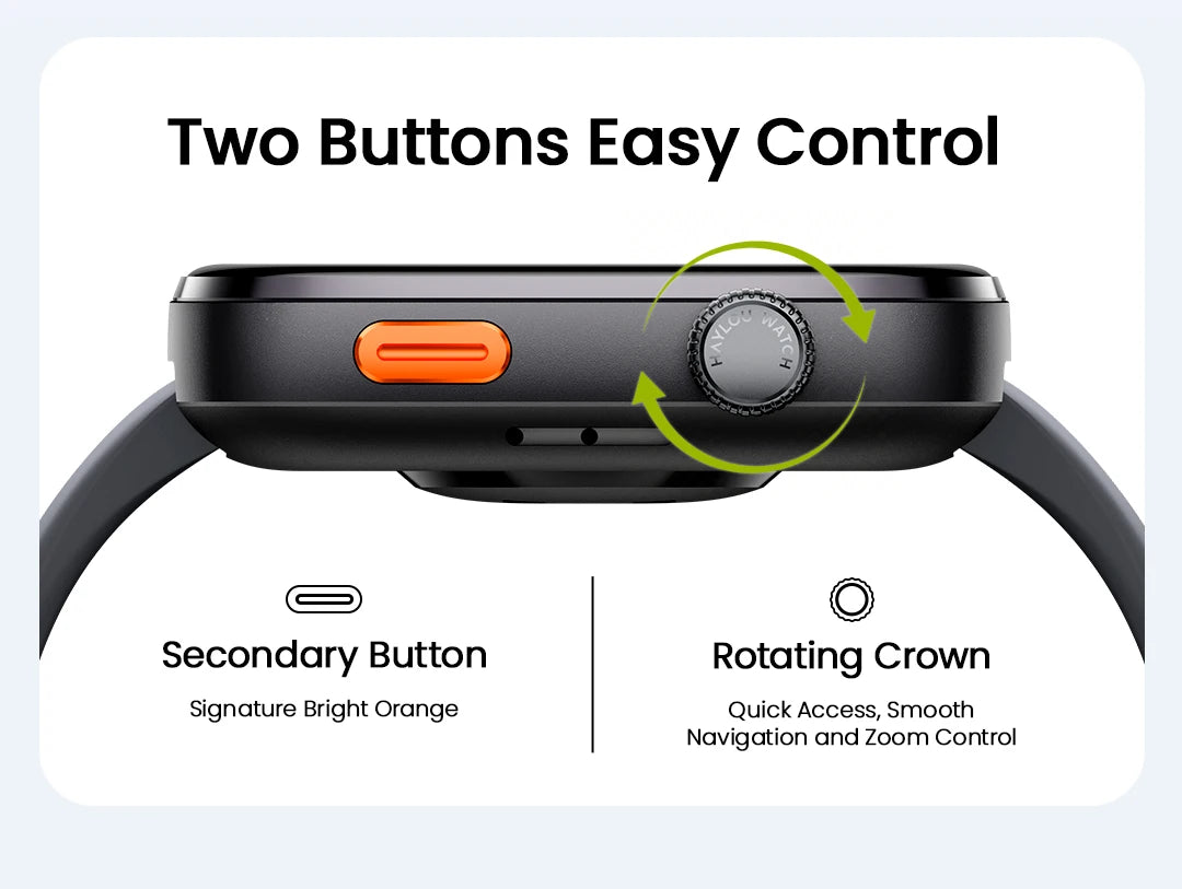 1.97 Inch AMOLED GPS Smartwatch with Compass and 5ATM