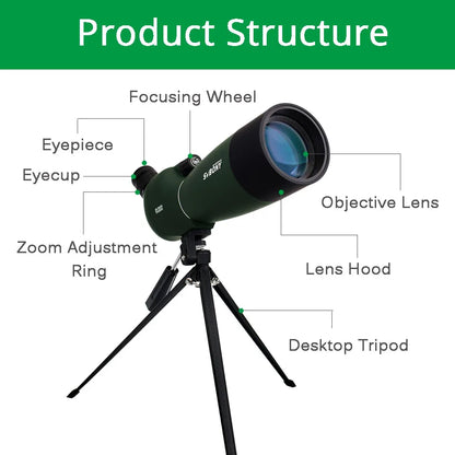 Waterproof FMC BAK4 Zoom Monocular with Adapter