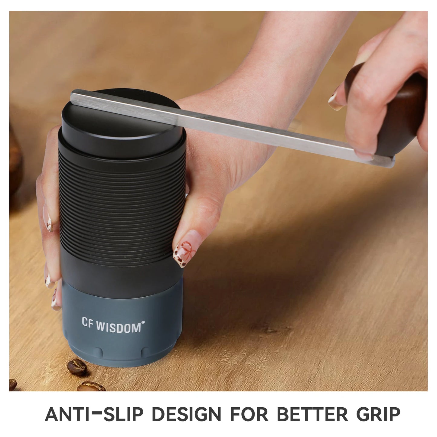 Portable Coffee Grinder with Built In Bean Container