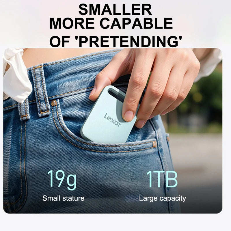 High-Speed Green Portable External SSD