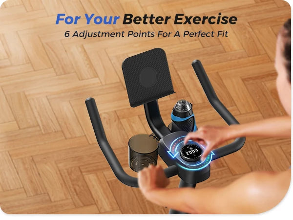Indoor Exercise Bike with Tablet Mount & Low Noise