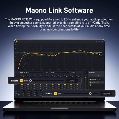 Dynamic Podcast Mic with 192kHz Audio Quality