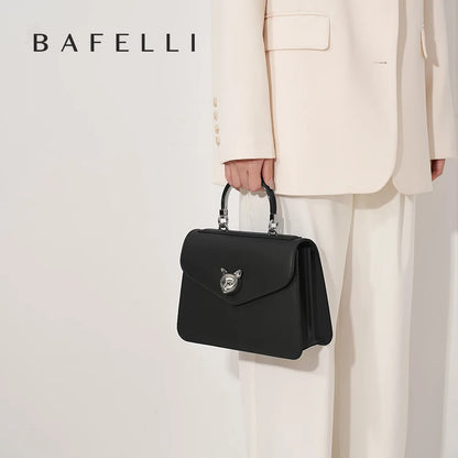 Women’s Black Leather Crossbody Saddle Shoulder Bag