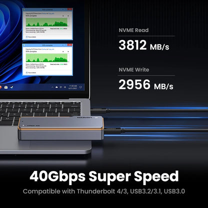 40Gbps USB4 NVMe SSD Enclosure Aluminum Cooling Case
