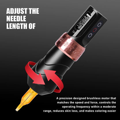 Glossy Green Rechargeable Tattoo Pen for Professional Artists