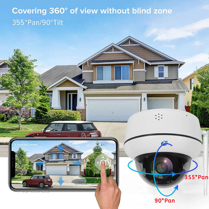 5MP IP Dome Camera Humanoid Tracking Wireless