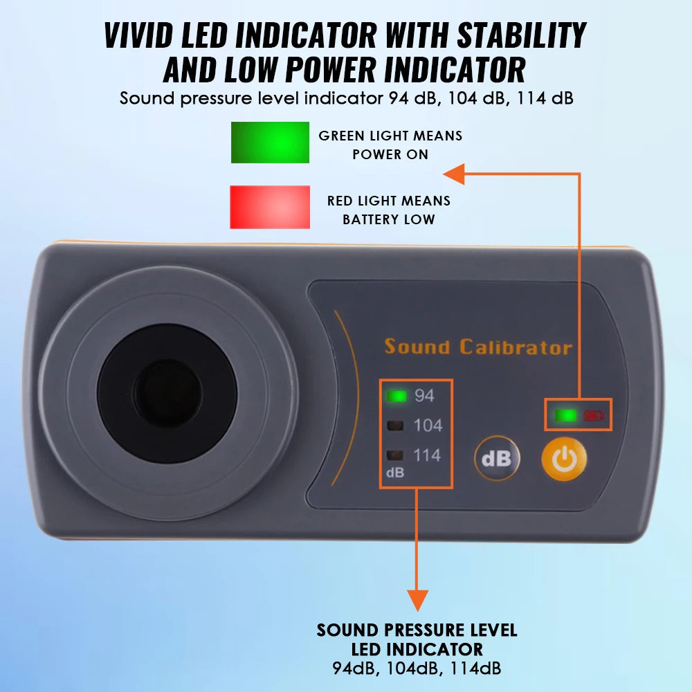High-Accuracy 114dB/94dB Sound Level Calibrator