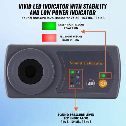 High-Accuracy 114dB/94dB Sound Level Calibrator
