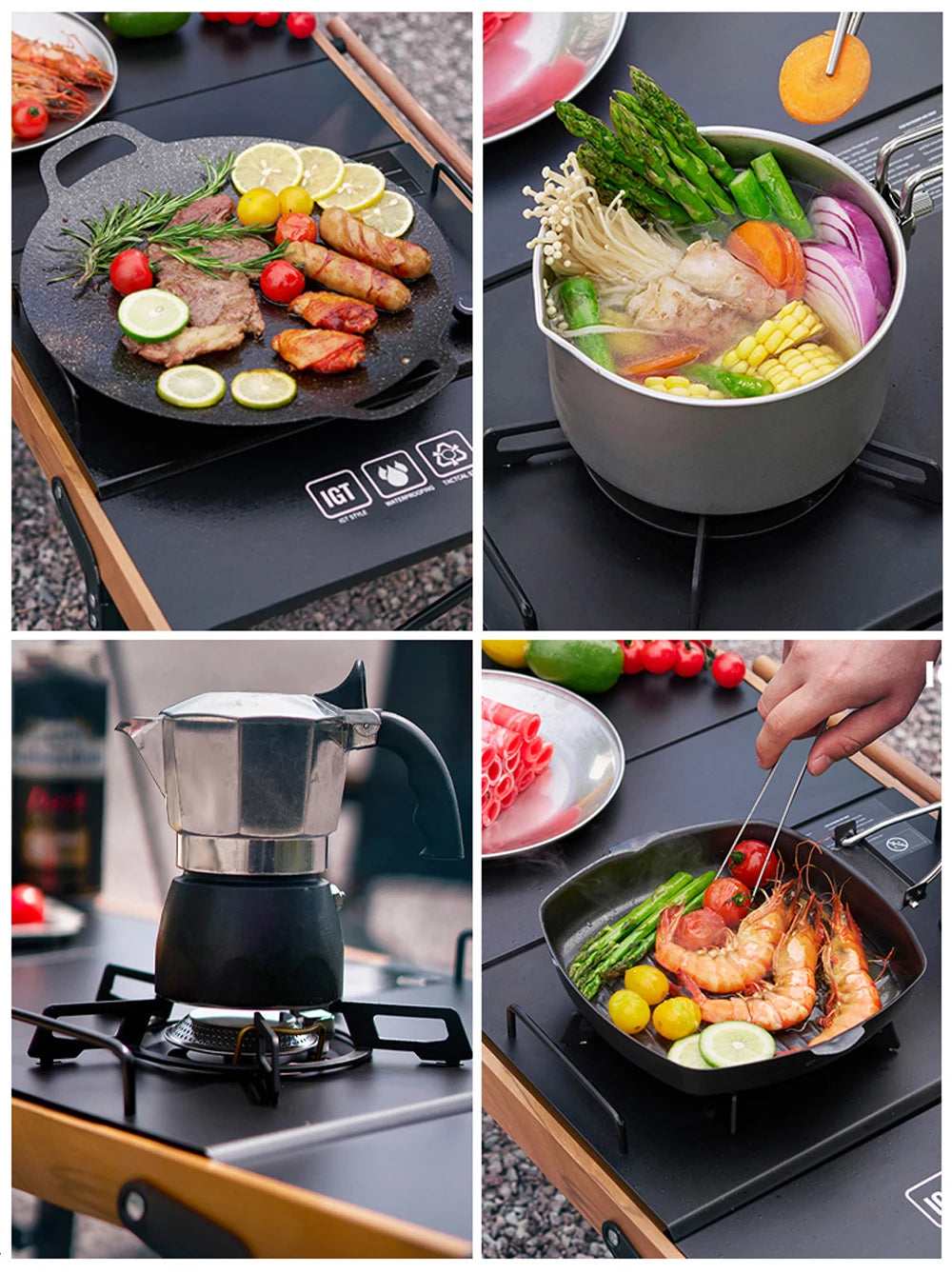 Compact Outdoor Gas Stove with Quick Ignite Function