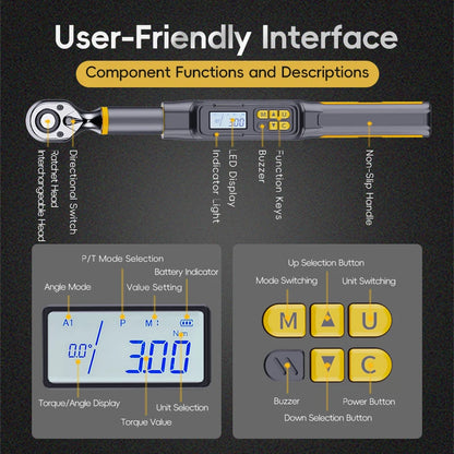 Angle Torque Wrench 6.8-135N.m Car Repair Tool