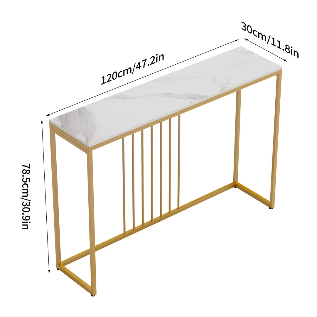 Minimalist Console Table 120cm Metal Frame Side Table