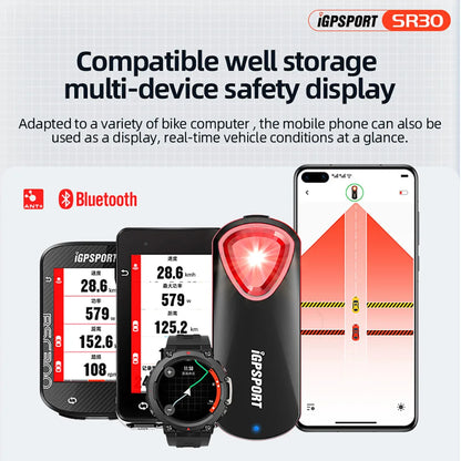 Waterproof Cycling Taillight 6-Mode Rear Light with Mount