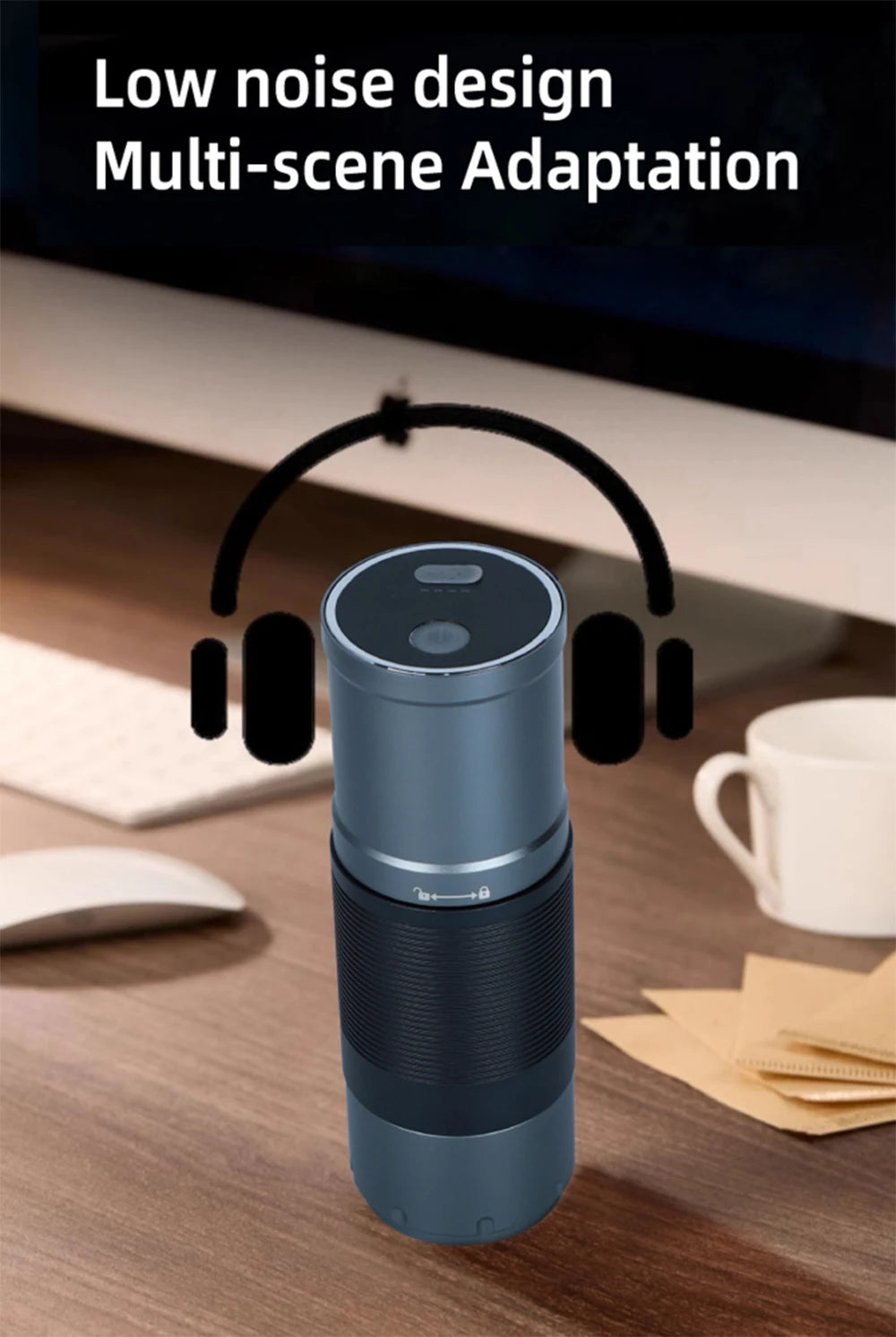 High Speed Electric Coffee Grinder with Transparent Lid