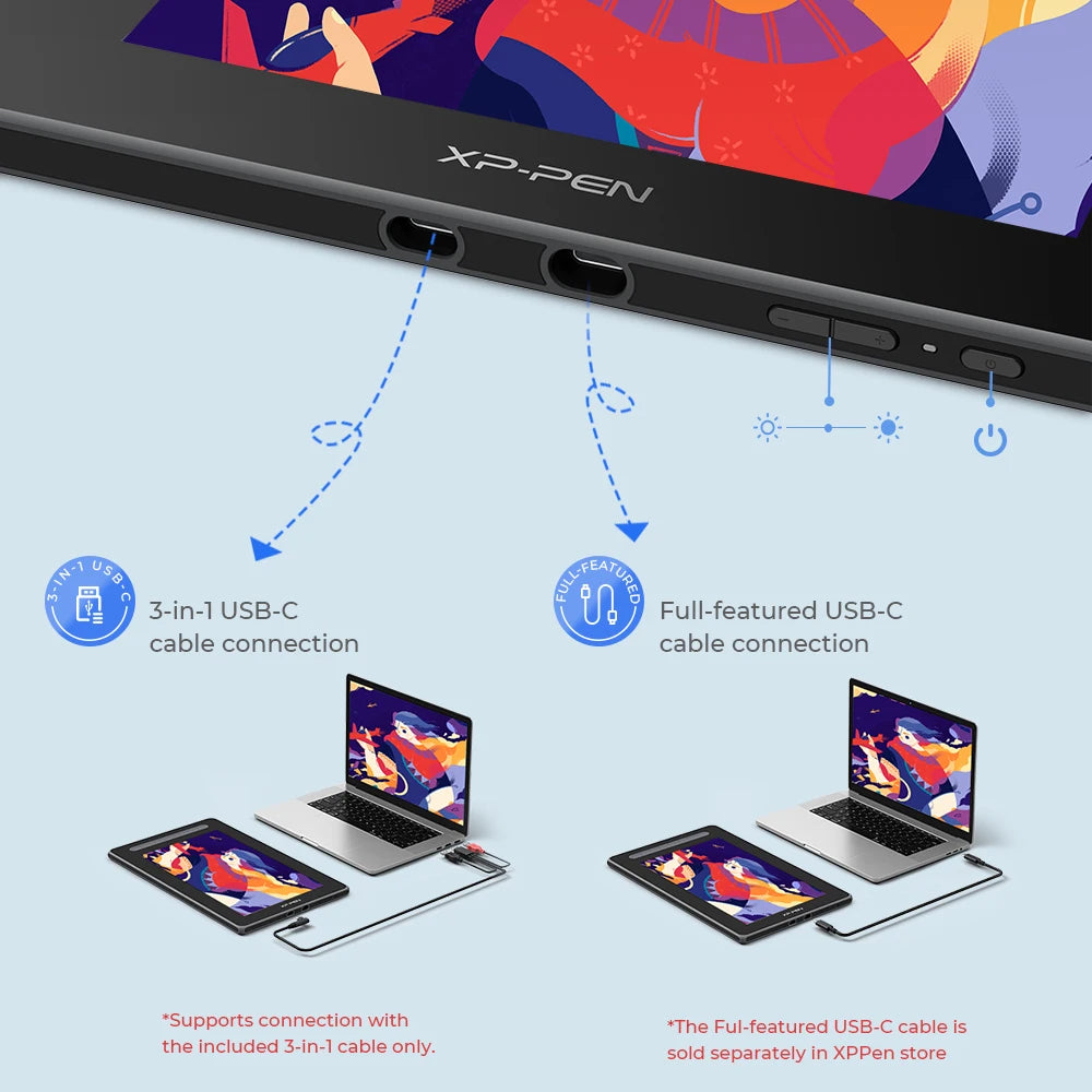 13.3 Inch Pen Display Tablet with Stand and Type-C