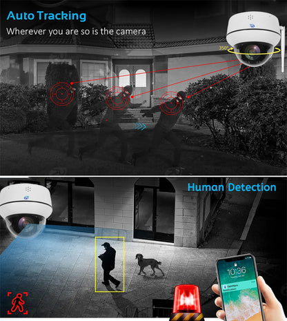 5MP Wireless Dome Security Camera with 32GB Card