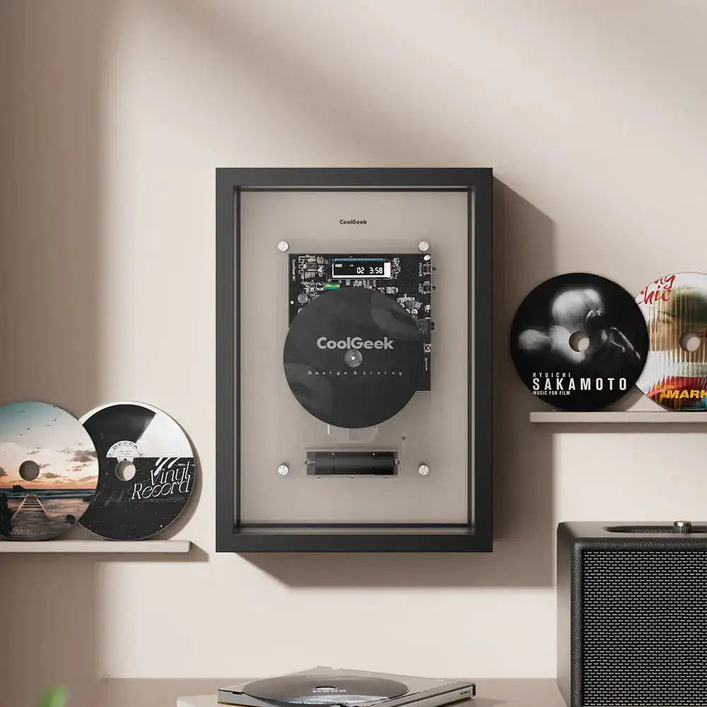 Vertical CD Player with Bluetooth 5.0 and Transparent Design